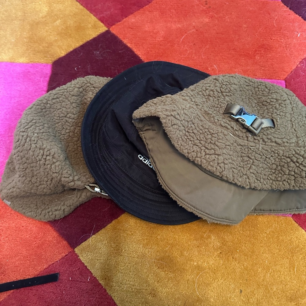 Adidas Black and Tan Lulu Lemon Bucket Hats